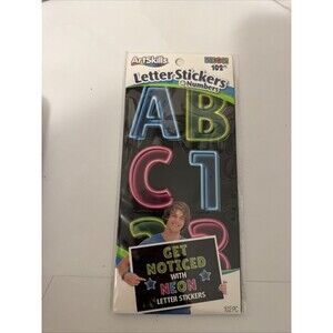 2 Packages Of Art skills Neon Letter Stickers